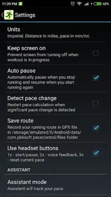 Pace Control - running pacer android App screenshot 1